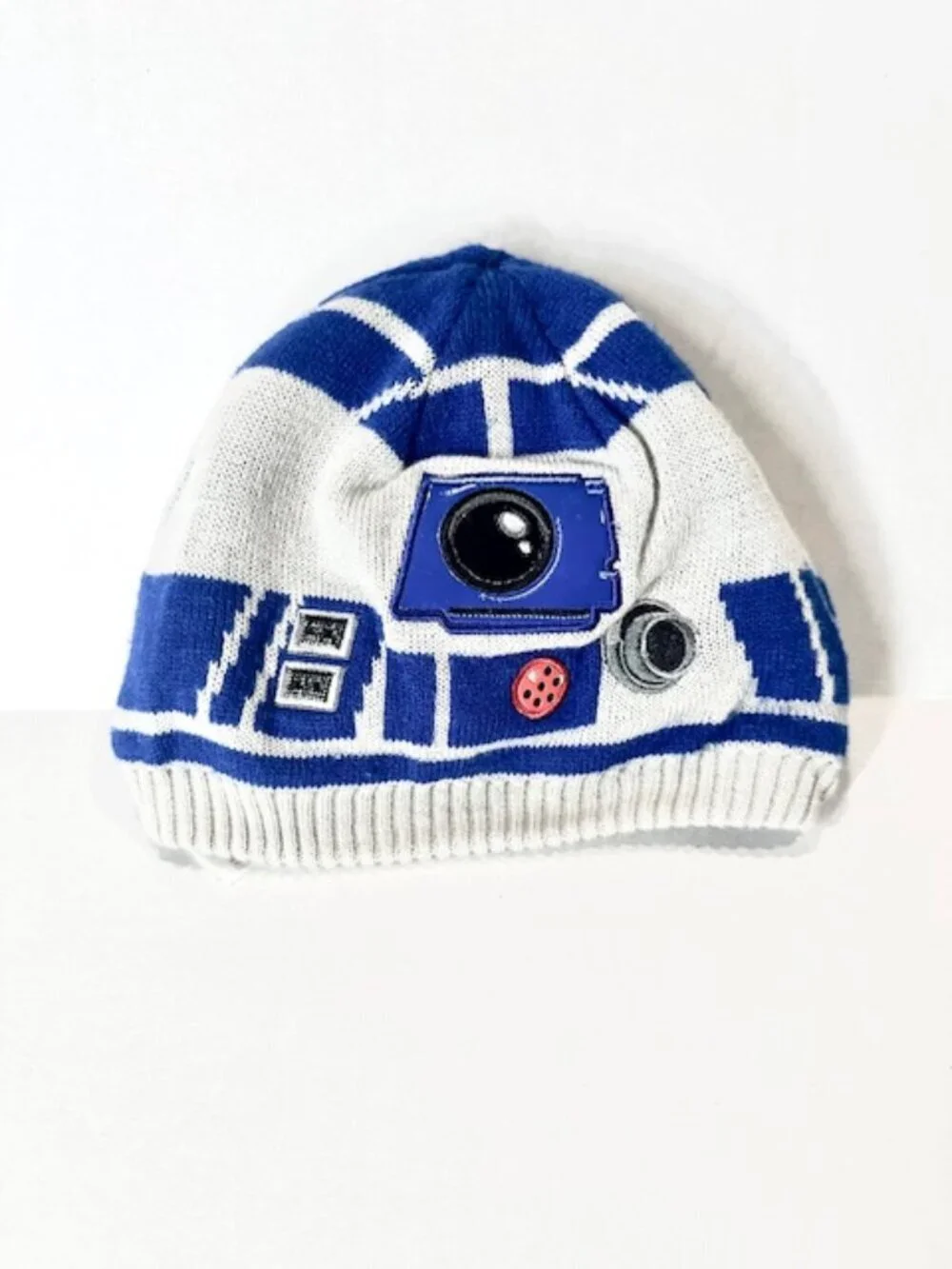 Disney Store Star Wars Kids R2D2 Beanie Hat Lined Gray & Blue Size XS/S (3-6)